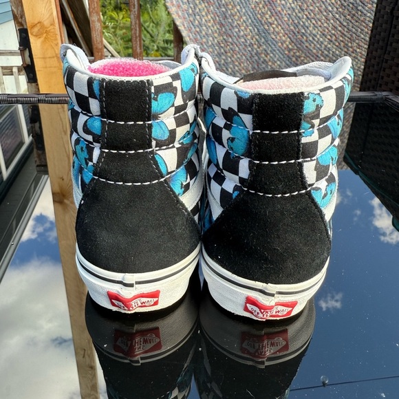 Vans Butterfly Checkerboard Sk8-Hi Shoe Womens Sz 8 Off The Wall Sneakers EUC - Picture 4 of 10